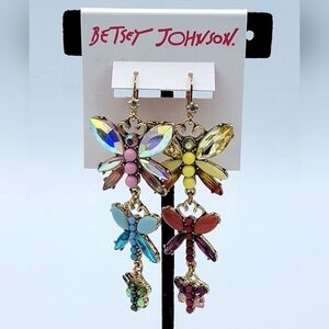 Betsey Johnson Butterfly Earrings NWT #2379